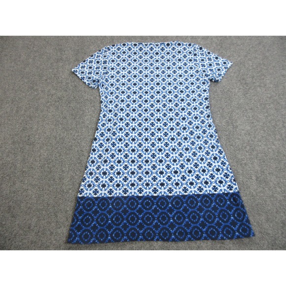 Tommy Bahama Dress Womens Medium Blue Geometric T-Shirt Short Sleeve Jersey - Picture 10 of 12